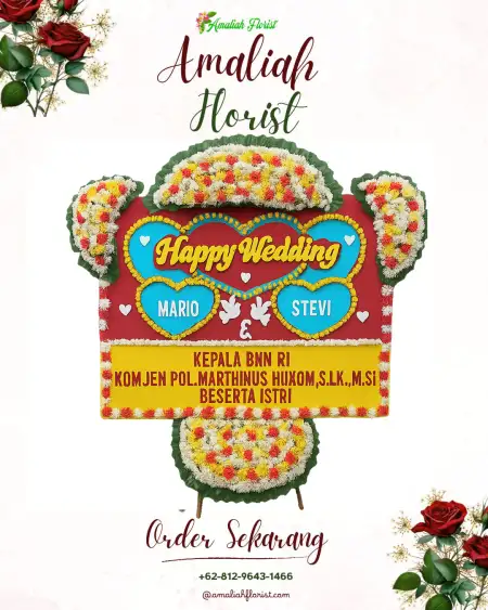 Papan Bunga Pernikahan Panjang Jiwo
